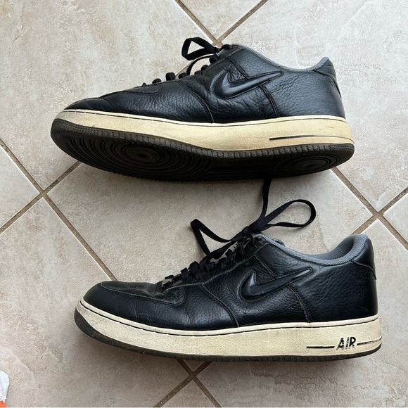 Nike Air Force 1 Men's Black Sneakers Size 15 Basketball Athletic Grunge - Picture 9 of 13
